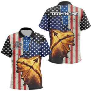 US Flag Archery Bow And Arrow Fire…