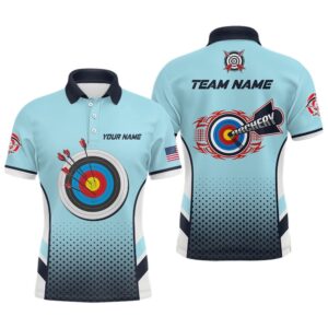 US Flag Target Archery Polo Shirts For…