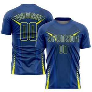 US Navy Blue Gold Sublimation Soccer Uniform…