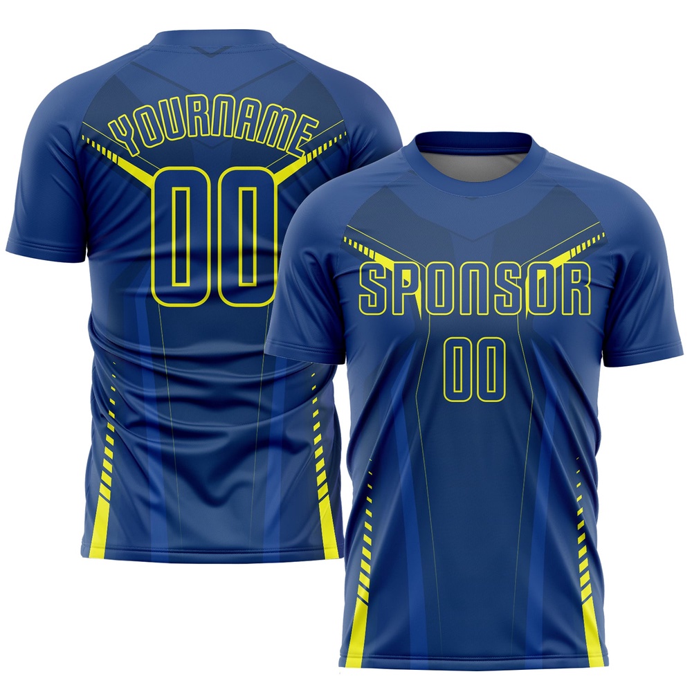 US Navy Blue Gold Sublimation Soccer Uniform Jersey, Custom Team Soccer Jersey Shirt