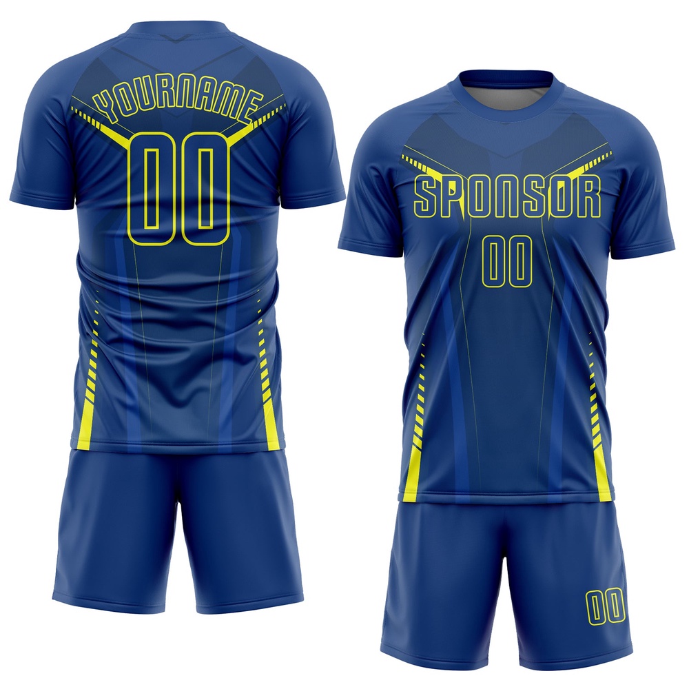 US Navy Blue Gold Sublimation Soccer Uniform Jersey, Custom Team Soccer Jersey Shirt