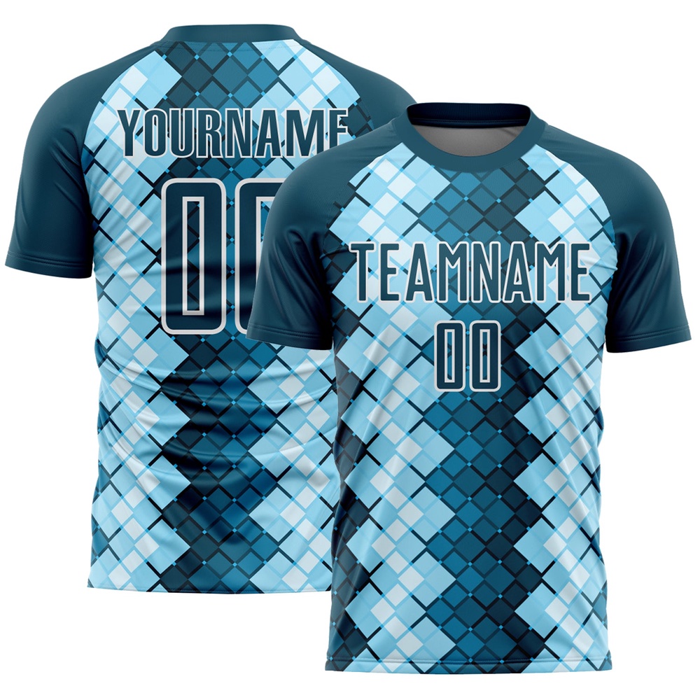 US Navy Blue White Geometric Shapes Sublimation Soccer Uniform Jersey, Custom Team Soccer Jersey Shirt US Navy Blue White Geometric Shapes Sublimation Soccer Uniform Jersey, Custom Team Soccer Jersey Shirt