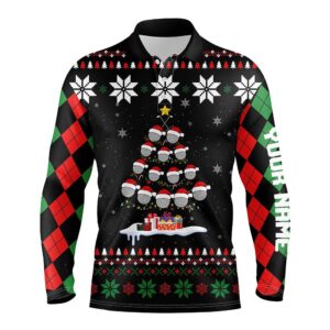 Ugly Christmas Argyle Pattern Men Golf Polo Shirt Custom Golf Ball Christmas Tree Xmas Gift For Golfer Golf Polo Shirt Golf Shirts 2 qva62e.jpg