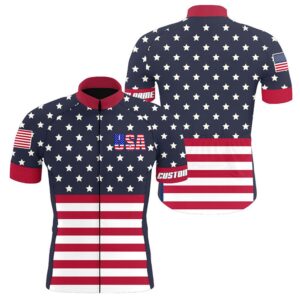 Usa Cycling Jersey American Bike Shirt Road…