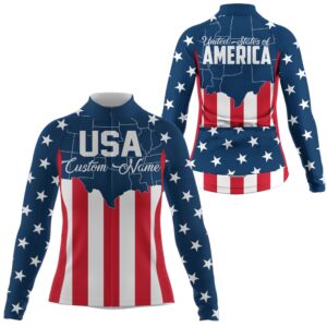 Usa Womens Cycling Jersey American Flag Cycle Gear With 3 Pockets Full Zip Racewear Custom Mono Cycling Jersey 2 cmev4f.jpg