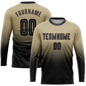 Vegas Gold Black Sublimation Long Sleeve Fade…
