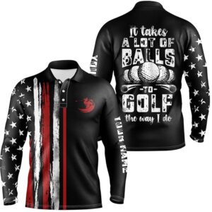Vintage American Flag Black Men s Golf Polo Shirt Custom It Takes A Lot Of Balls To Golf The Way I Do Golf Polo Shirt Golf Shirts 2 vzeuwh.jpg