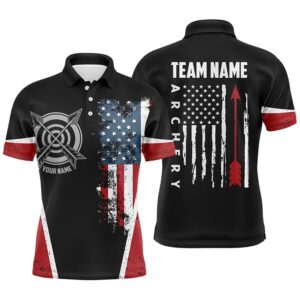 Vintage American Flag Target Archery Polo Shirts…