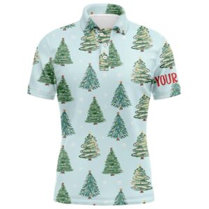Watercolor Christmas Trees Seamless Pattern Men’s Golf…