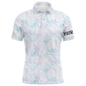 Watercolor Colorful Leaves Men’s Golf Polo Shirts…