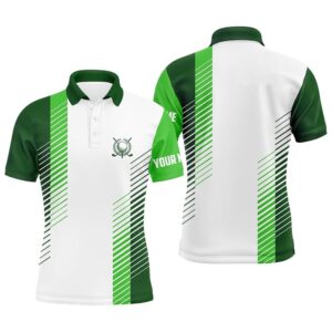 White And Green Men’s Golf Polo Shirts…