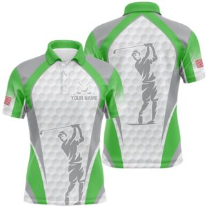 White And Green Men’s Golf Polo Shirts…