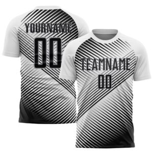 White Black Gray Sublimation Soccer Uniform Jersey,…