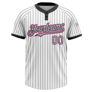 White Black Pinstripe Gray Pink Two Button Unisex Softball Jersey Custom Team Softball Jersey 2 agsg3i.jpg
