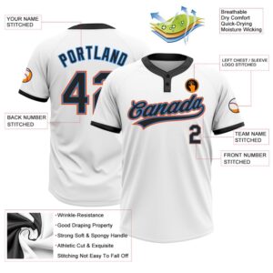 White Black Powder Blue Orange Two Button Unisex Softball Jersey Custom Team Softball Jersey 3 egsuwe.jpg