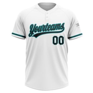 White Black Teal Two Button Unisex Softball Jersey Custom Team Softball Jersey 3 mibjf4.jpg