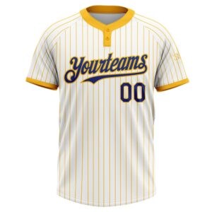 White Gold Pinstripe Royal Two Button Unisex Softball Jersey Custom Team Softball Jersey 2 ppehpm.jpg