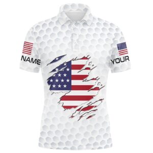 White Golf Ball Skin American Flag Custom…