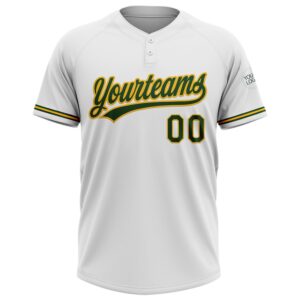 White Green Gold Two Button Unisex Softball Jersey Custom Team Softball Jersey 2 iqky4m.jpg