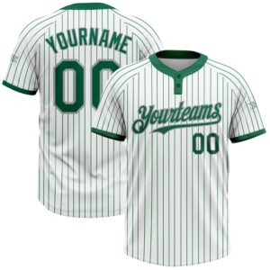 White Kelly Green Pinstripe Gray Two Button…