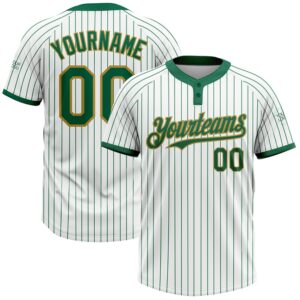 White Kelly Green Pinstripe Old Gold Two…