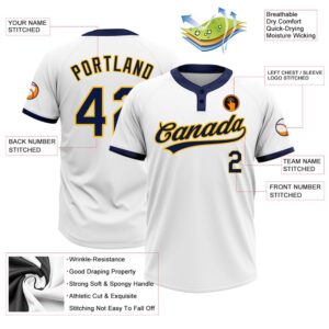 White Navy Gold Two Button Unisex Softball Jersey Custom Team Softball Jersey 3 zcfqrt.jpg