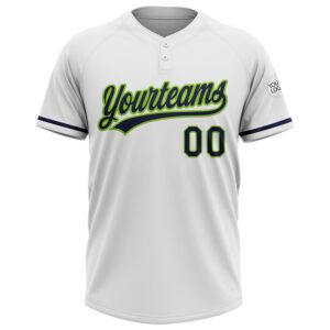 White Navy Neon Green Two Button Unisex Softball Jersey Custom Team Softball Jersey 2 ozvtqd.jpg