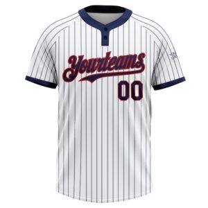 White Navy Pinstripe Red Two Button Unisex Softball Jersey Custom Team Softball Jersey 2 vaeqdc.jpg