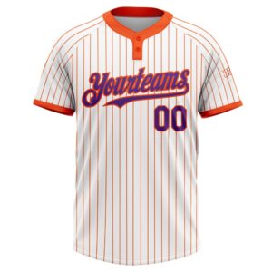White Orange Pinstripe Purple Two Button Unisex Softball Jersey Custom Team Softball Jersey 2 wx3vd5.jpg