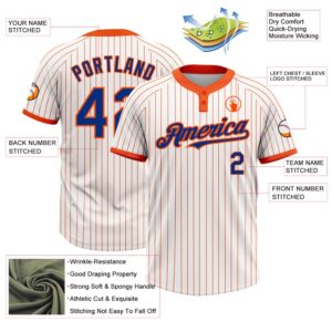 White Orange Pinstripe Royal Two Button Unisex Softball Jersey Custom Team Softball Jersey 3 jrq0s5.jpg