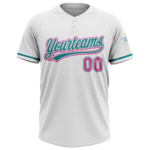 White Pink Teal Two Button Unisex Softball Jersey Custom Team Softball Jersey 2 yjwchf.jpg