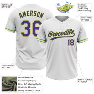 White Purple Neon Green Two Button Unisex Softball Jersey Custom Team Softball Jersey 3 qt5dvh.jpg