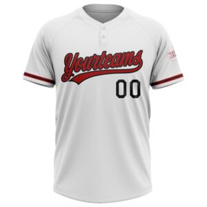 White Red Black Two Button Unisex Softball Jersey Custom Team Softball Jersey 2 h4vsu2.jpg