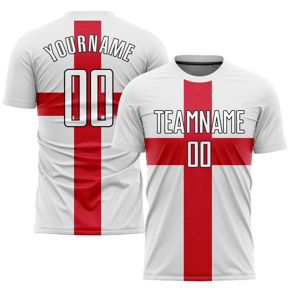 White White Red Black Sublimation Great Britain Flag Soccer Uniform Jersey, Custom Team Soccer Jersey Shirt White White Red Black Sublimation Great Britain Flag Soccer Uniform Jersey, Custom Team Soccer Jersey Shirt