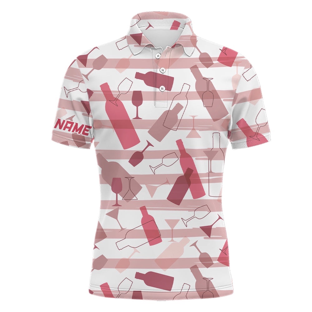 Wine Stripe Pattern Men’s Golf Polo Shirt Custom Name Men’s White Golf Topss, Golf Polo Shirt, Golf Shirts Wine Stripe Pattern Men’s Golf Polo Shirt Custom Name Men’s White Golf Topss, Golf Polo Shirt, Golf Shirts