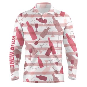 Wine Stripe Pattern Men s Golf Polo Shirt Custom Name Men s White Golf Topss Golf Polo Shirt Golf Shirts 2 wfxwya.jpg