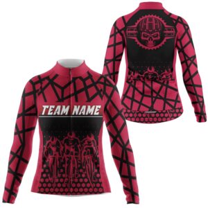 Womens Team Road Cycling Jersey Custom Pink Cycle Bicycling Shirts Anti Uv Cycling Biking Unifor Custom Mono Cycling Jersey 2 t1knns.jpg