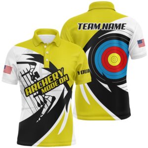 Yellow Archery Polo Men Polo Shirts Custom…