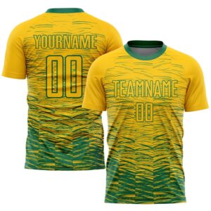 Yellow Kelly Green Sublimation Soccer Uniform Jersey,…