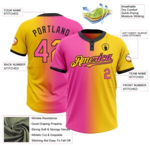 Yellow Pink Black Gradient Fashion Two Button Unisex Softball Jersey Custom Team Softball Jersey 3 wjr7hz.jpg