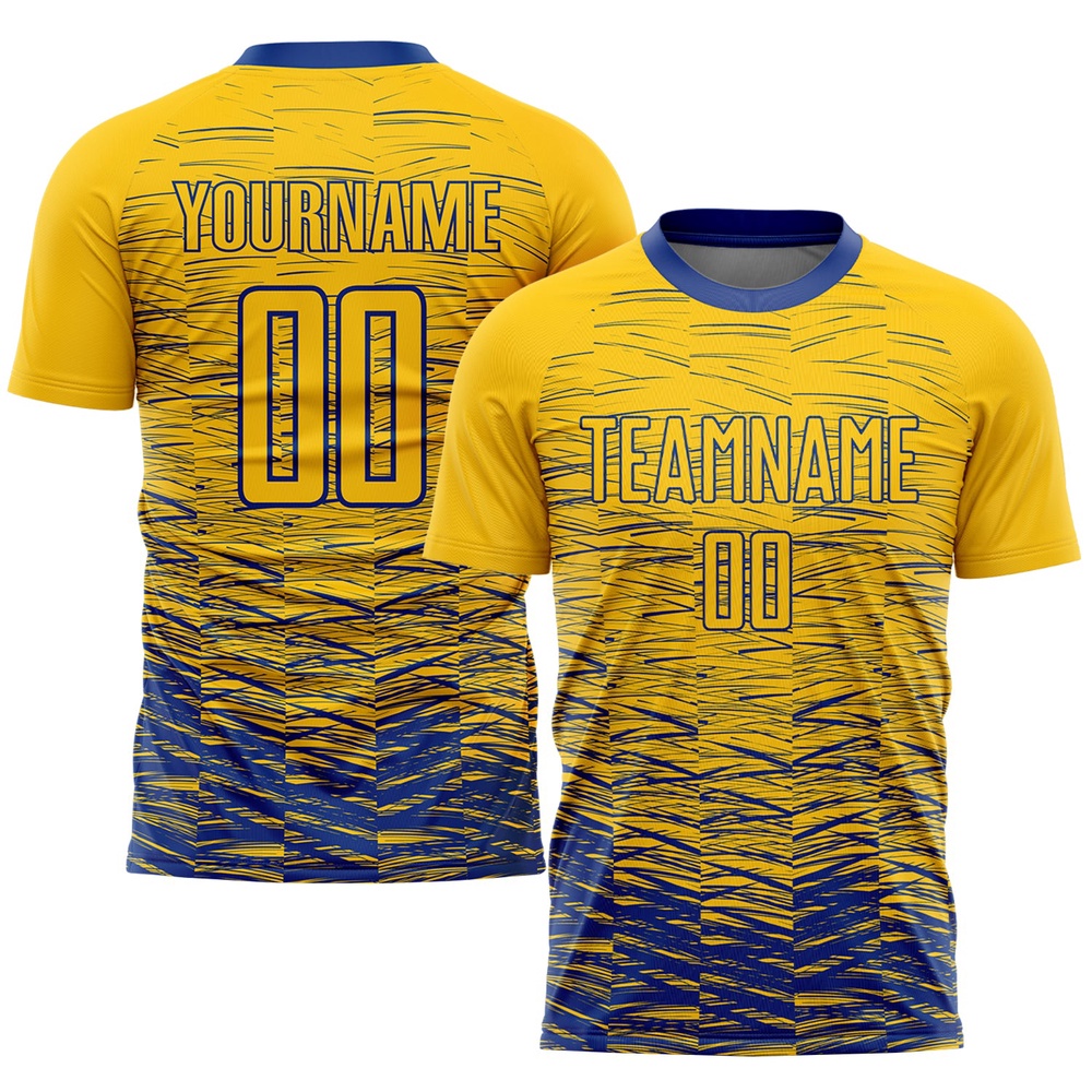 Yellow Royal Sublimation Soccer Uniform Jersey, Custom Team Soccer Jersey Shirt