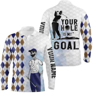 Your Hole Is My Goal Argyle Pattern Skull Golf Shirts Scary Golf Tops For Men Golf Gifts Golf Polo Shirt Golf Shirts 2 oquetr.jpg
