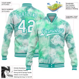 Custom Aqua White Halo Dying Rose 3D Pattern Design Bomber Full Snap Baseball Jacket Custom Team Jacket 2 ct0omg.jpg