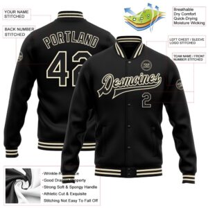 Custom Black Cream Bomber Full Snap Baseball Jacket Custom Team Jacket 2 cyrnvv.jpg