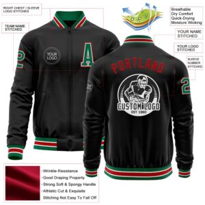 Custom Black Kelly Green Red Bomber Varsity Baseball Jacket Custom Team Jacket 2 ylnzlx.jpg