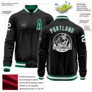 Custom Black Kelly Green White Bomber Varsity Baseball Jacket Custom Team Jacket 2 aevmxl.jpg