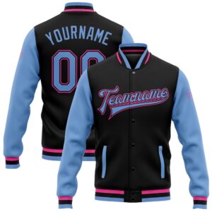 Custom Black Light Blue Pink Bomber Full…