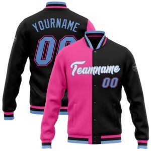 Custom Black Light Blue Pink Bomber Full…