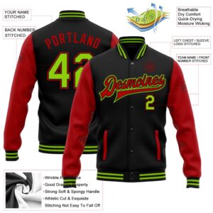 Custom Black Neon Green Red Bomber Full Snap Varsity Baseball Jacket Custom Team Jacket 2 iopzll.jpg