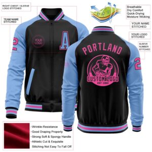 Custom Black Pink Light Blue Bomber Varsity Baseball Jacket Custom Team Jacket 2 mtir3v.jpg